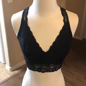 NWOT Sonoma Lace Plunge Bralettes - Black - Large